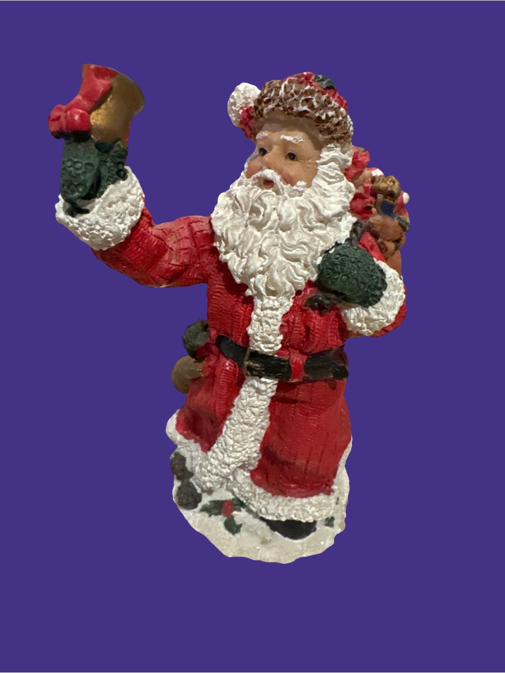 Santa Claus Figurine Holiday Decoration - Red Santa Statue